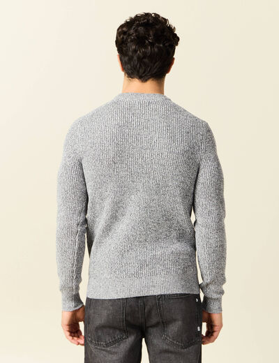 Pull manches longues gris homme