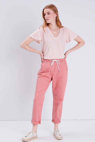 T-shirt éco-responsable creme femme