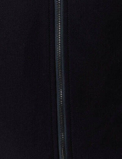 Blouson col aviateur zipp&eacute; bleu marine homme