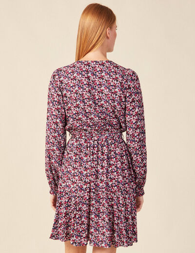 Robe évasée éco-responsable noir femme