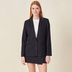 Veste blazer éco-responsable bleu femme