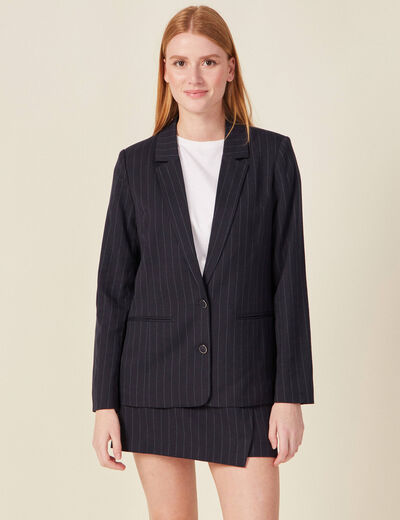 Veste blazer éco-responsable bleu femme