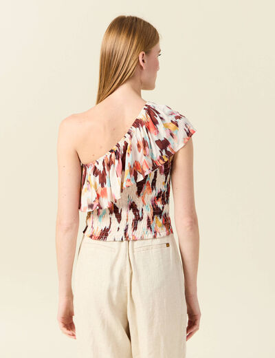 Blouse asymétrique sable femme
