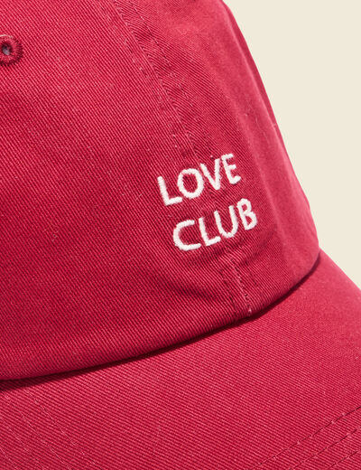 Casquette brodée prune femme