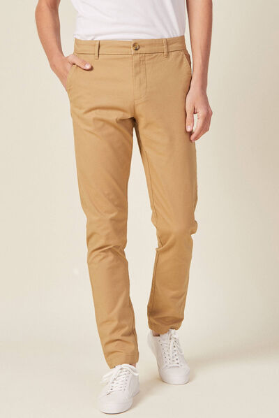 Pantalon slim Instinct chino beige homme