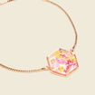 Bracelet résine fleurs séchées rose femme