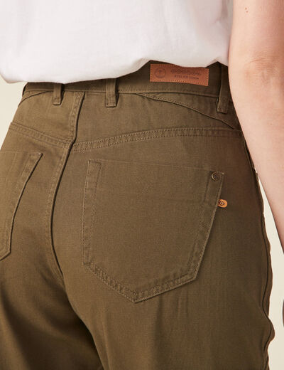 Pantalon cargo vert kaki femme