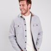 Surchemise manches longues doubl&eacute;e gris fonc&eacute; homme