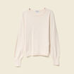 Pull manches longues creme femme