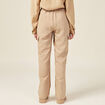 Pantalon cargo fluide beige femme