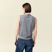 Gilet sans manches gris clair femme