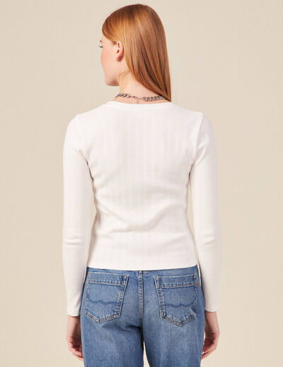 T-shirt éco-responsable ecru femme