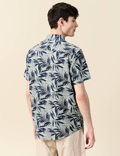 Chemise manches courtes vert homme