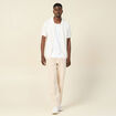 Chemise manches courtes tricot ecru homme