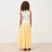 Gilet sans manches col rond doubl&eacute; ivoire femme