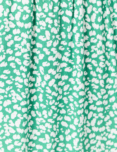 Robe évasée dos en V vert femme