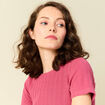 T-shirt manches courtes vieux rose femme