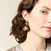 Boucles d'oreilles pendantes marron foncé femme