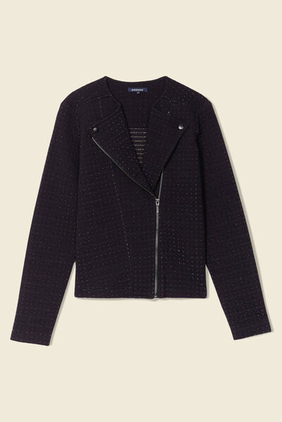 Gilet manches longues noir femme