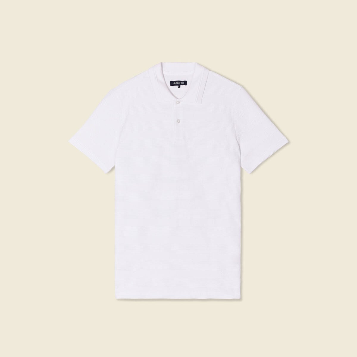 Polo manches courtes blanc homme