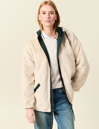Parka r&eacute;versible vert femme