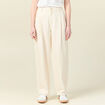 Jeans large taille haute denim blanc femme