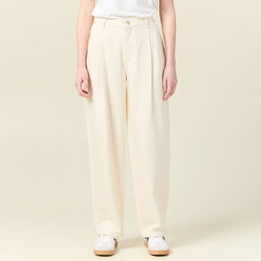 Jeans large taille haute denim blanc femme