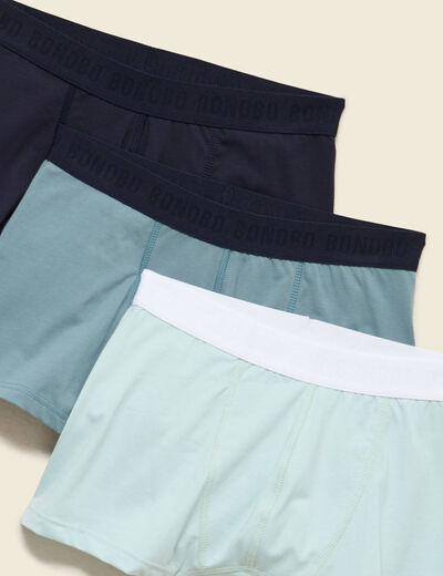 Lot de 3 boxers bleu gris homme