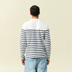 T-shirt ajust&eacute; col rond manches longues ecru homme