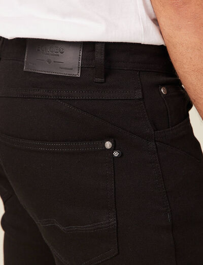 Jeans regular denim noir homme