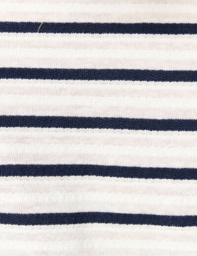T-shirt manches 3/4 bleu femme