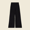 Pantalon large fluide noir femme