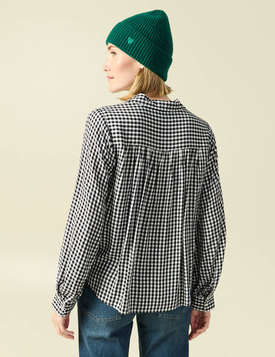 Blouse manches longues noir femme