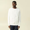 Sweat sans manches effet polaire ecru homme
