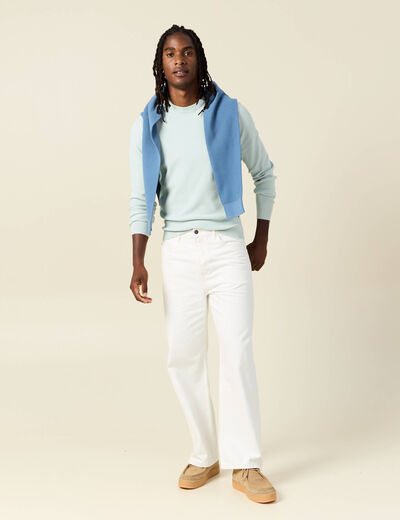 Pull éco-responsable bleu clair homme