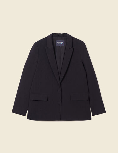 Veste esprit blazer cintrée noir femme