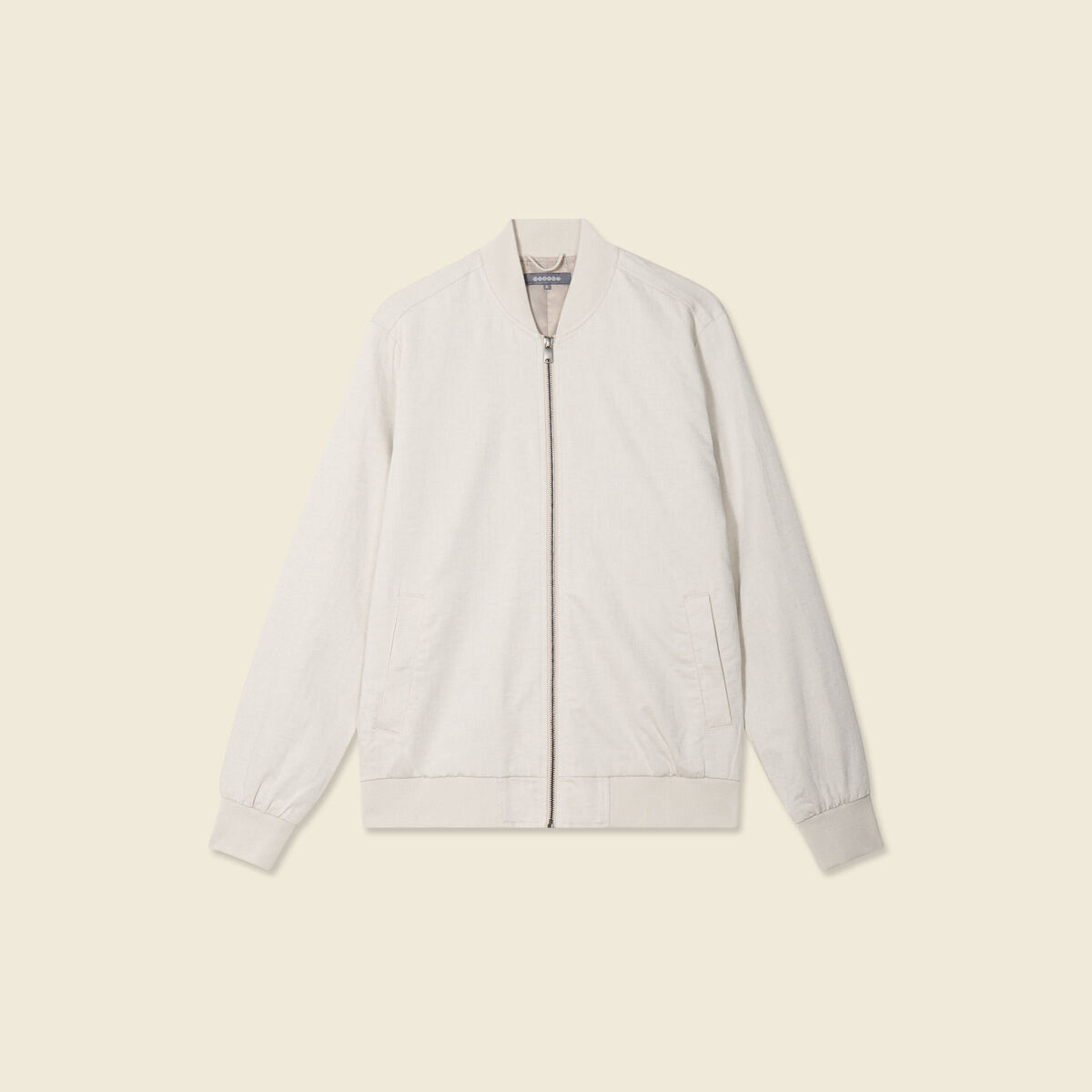 Blouson zippé col teddy sable homme