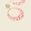 Boucles d'oreilles pendantes rose femme