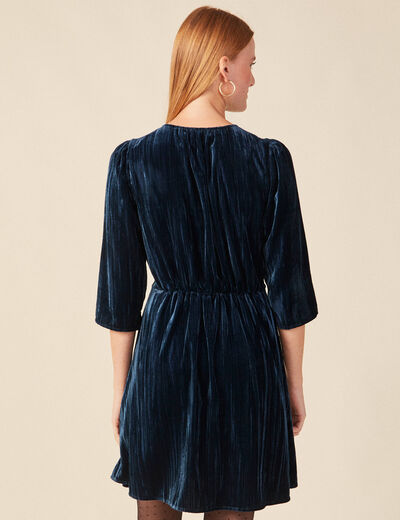Robe patineuse éco-responsable bleu canard femme