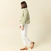 Blouson boutonn&eacute; vert kaki femme