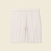 Short droit en tricot ecru homme
