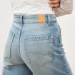 Jeans large taille haute bleu femme