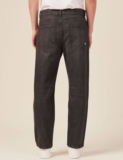 Jeans relax 5 poches denim snow noir homme