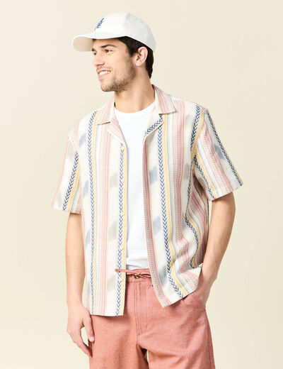 Chemise manches courtes bleu foncé homme