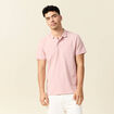 Polo éco-responsable rose pastel homme