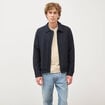 Blouson manches longues doubl&eacute; bleu marine homme