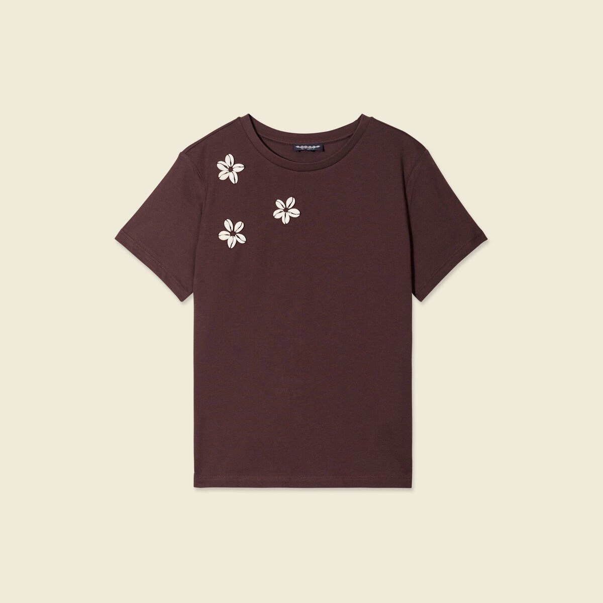 T-shirt éco-responsable marron femme