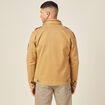 Blouson droit à col montant camel homme