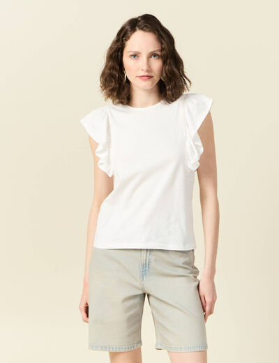 Débardeur sans manches blanc femme