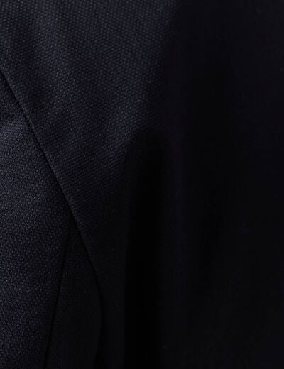 Blazer droit court col tailleur bleu marine homme